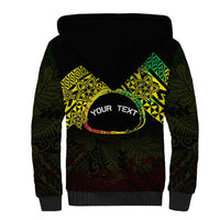Personalised Nukuoro Atoll Sherpa Hoodie Polynesian Tattoo Curves Reggae Version LT14 - Polynesian Pride