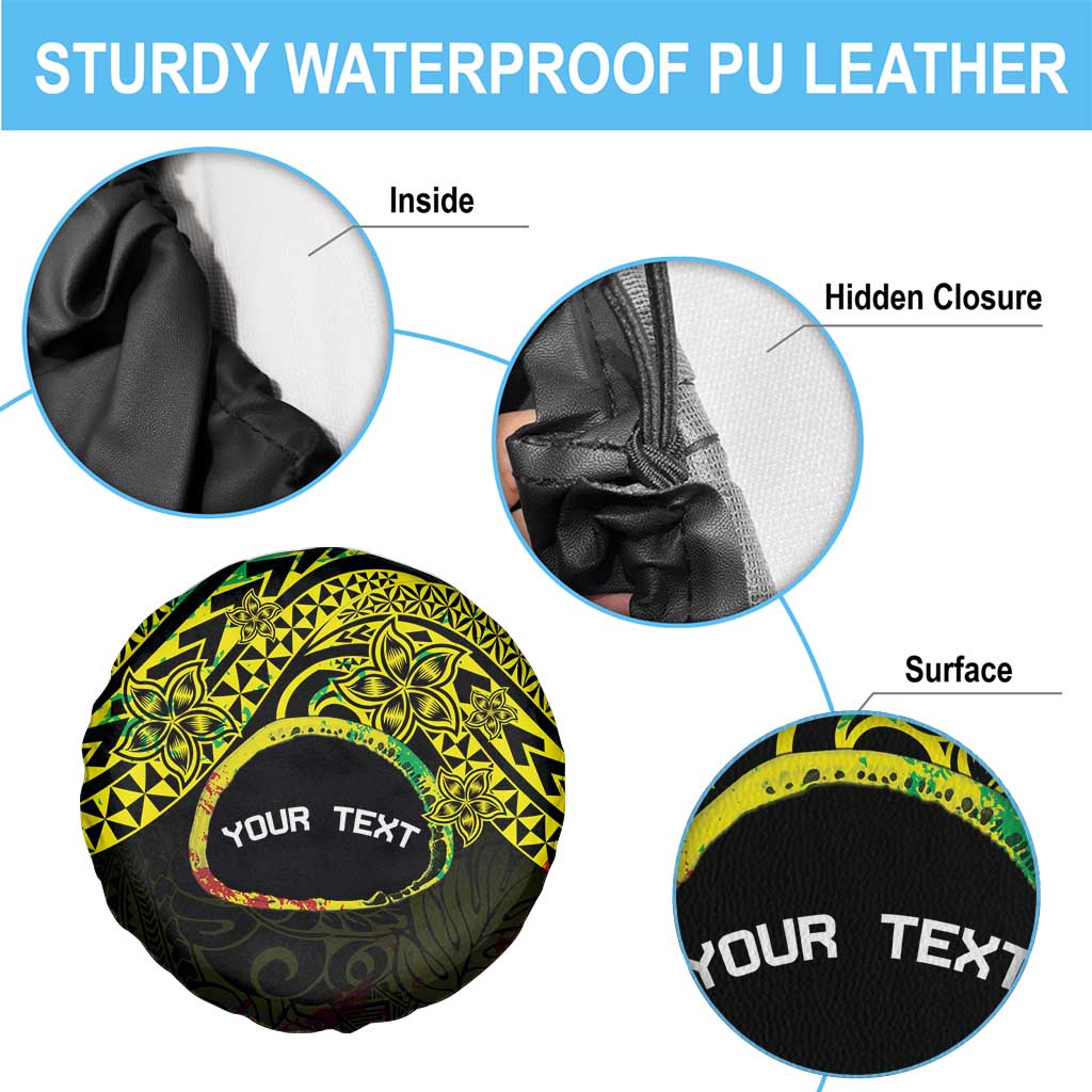 Personalised Nukuoro Atoll Spare Tire Cover Polynesian Tattoo Curves Reggae Version LT14 - Polynesian Pride