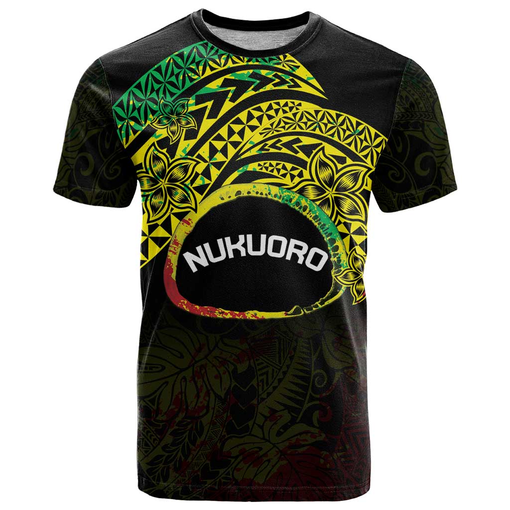 Personalised Nukuoro Atoll T Shirt Polynesian Tattoo Curves Reggae Version