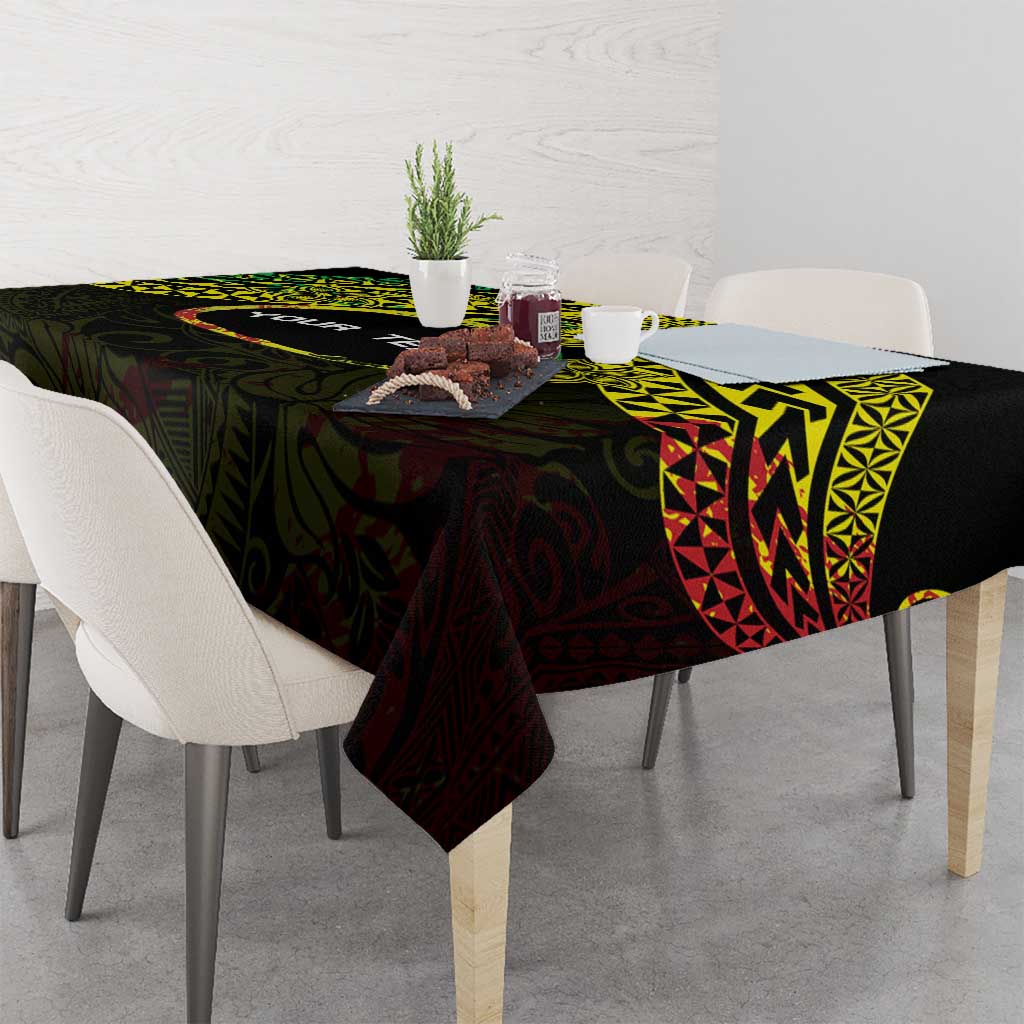 Personalised Nukuoro Atoll Tablecloth Polynesian Tattoo Curves Reggae Version LT14 - Polynesian Pride