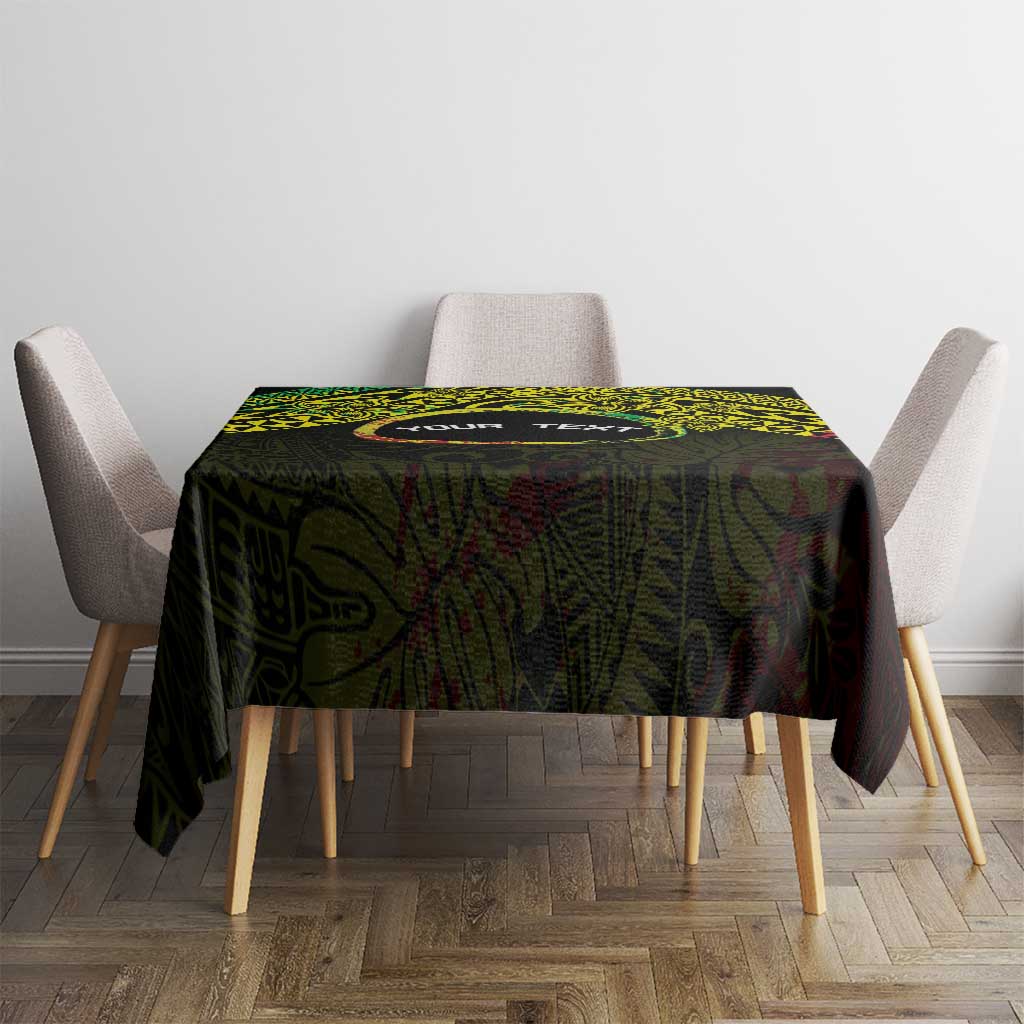 Personalised Nukuoro Atoll Tablecloth Polynesian Tattoo Curves Reggae Version LT14 - Polynesian Pride