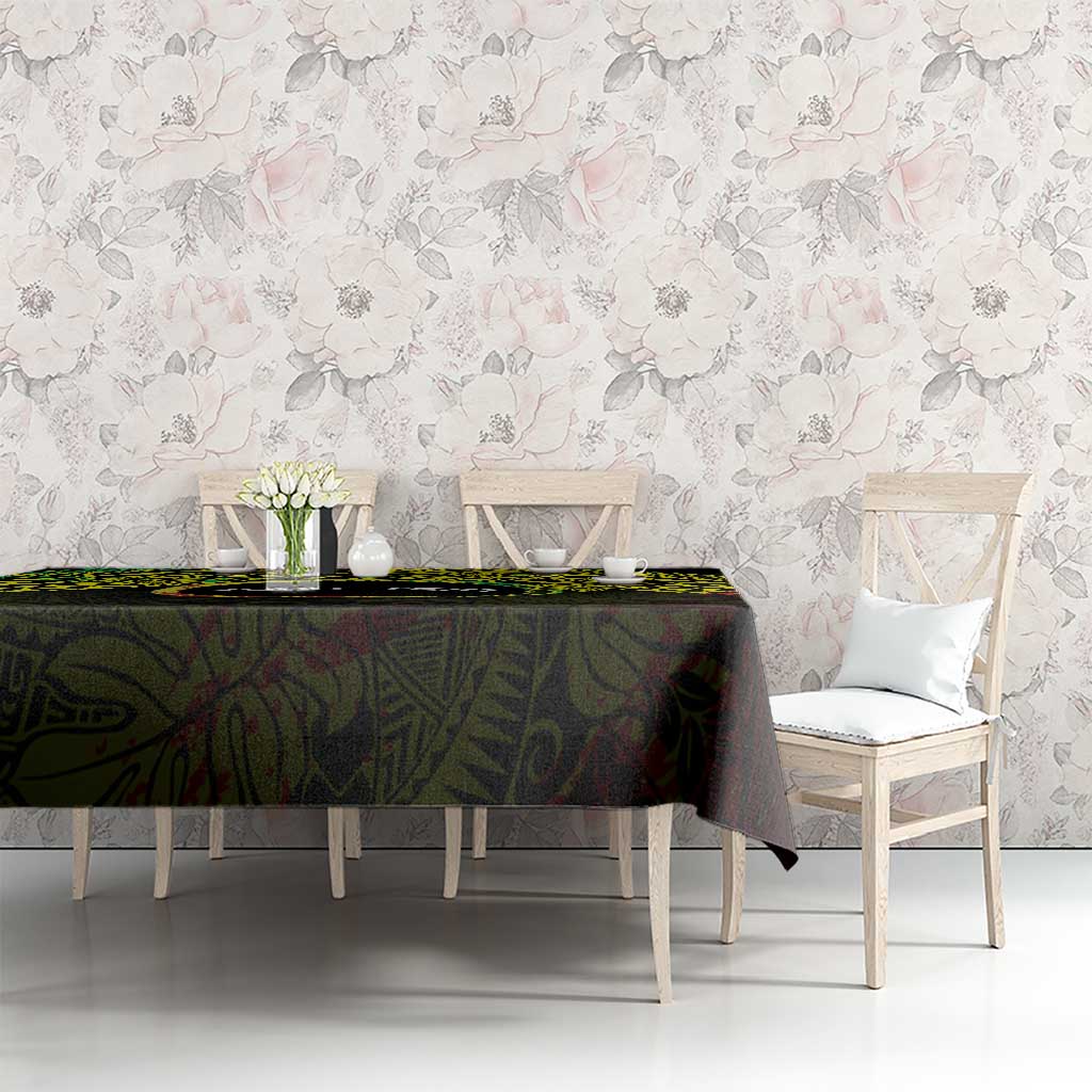 Personalised Nukuoro Atoll Tablecloth Polynesian Tattoo Curves Reggae Version LT14 - Polynesian Pride