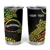 Personalised Nukuoro Atoll Tumbler Cup Polynesian Tattoo Curves Reggae Version LT14 Reggae - Polynesian Pride