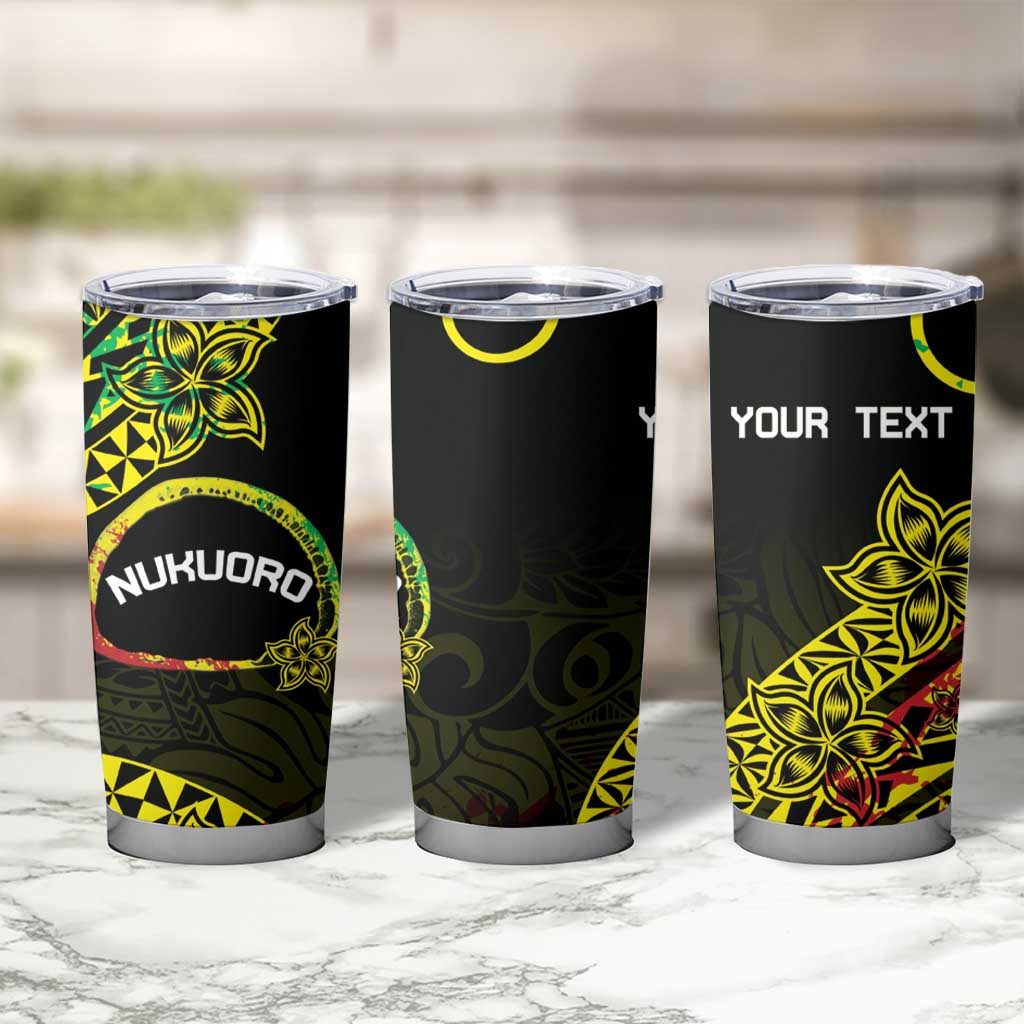 Personalised Nukuoro Atoll Tumbler Cup Polynesian Tattoo Curves Reggae Version LT14 - Polynesian Pride