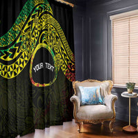 Personalised Nukuoro Atoll Window Curtain Polynesian Tattoo Curves Reggae Version LT14 - Polynesian Pride