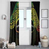 Personalised Nukuoro Atoll Window Curtain Polynesian Tattoo Curves Reggae Version LT14 - Polynesian Pride