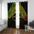 Personalised Nukuoro Atoll Window Curtain Polynesian Tattoo Curves Reggae Version