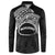 Personalised Pohnpei Nukuoro Micronesia Button Sweatshirt Polynesian Tattoo Curves Black Version