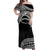 Personalised Pohnpei Nukuoro Micronesia Off Shoulder Maxi Dress Polynesian Tattoo Curves Black Version