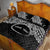 Personalised Pohnpei Nukuoro Micronesia Quilt Bed Set Polynesian Tattoo Curves Black Version