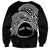 Personalised Pohnpei Nukuoro Micronesia Sweatshirt Polynesian Tattoo Curves Black Version