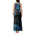 Personalised Pohnpei Nukuoro Micronesia Tank Maxi Dress Polynesian Tattoo Curves Blue Version