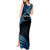 Personalised Pohnpei Nukuoro Micronesia Tank Maxi Dress Polynesian Tattoo Curves Blue Version