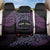 Personalised Pohnpei Nukuoro Micronesia Back Car Seat Cover Polynesian Tattoo Curves Purple Version