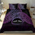 Personalised Pohnpei Nukuoro Micronesia Bedding Set Polynesian Tattoo Curves Purple Version