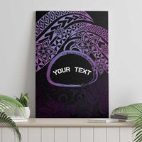 Personalised Pohnpei Nukuoro Micronesia Canvas Wall Art Polynesian Tattoo Curves Purple Version