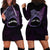 Personalised Pohnpei Nukuoro Micronesia Hoodie Dress Polynesian Tattoo Curves Purple Version