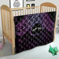 Personalised Pohnpei Nukuoro Micronesia Quilt Polynesian Tattoo Curves Purple Version