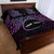 Personalised Pohnpei Nukuoro Micronesia Quilt Bed Set Polynesian Tattoo Curves Purple Version