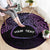 Personalised Pohnpei Nukuoro Micronesia Round Carpet Polynesian Tattoo Curves Purple Version