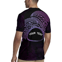 Personalised Pohnpei Nukuoro Micronesia Rugby Jersey Polynesian Tattoo Curves Purple Version