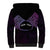 Personalised Pohnpei Nukuoro Micronesia Sherpa Hoodie Polynesian Tattoo Curves Purple Version