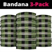 Aloha Hawaii Pakalana Pikake Lei Neck Gaiter Palaka Inspired Hawaiian-plaid Black