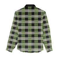 Aloha Hawaii Pakalana Pikake Lei Women Casual Shirt Palaka Inspired Hawaiian-plaid Black