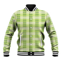 Aloha Hawaii Pakalana Pikake Lei Baseball Jacket Palaka Inspired Hawaiian-plaid Pastel Green