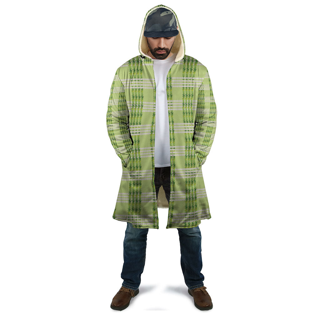 Aloha Hawaii Pakalana Pikake Lei Cloak Palaka Inspired Hawaiian-plaid Pastel Green
