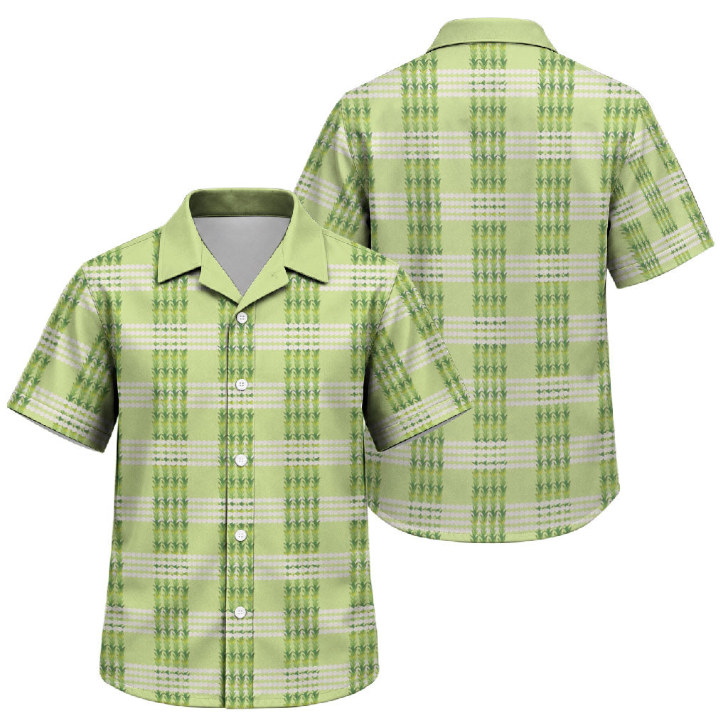 Aloha Hawaii Pakalana Pikake Lei Family Matching Mermaid Dress and Hawaiian Shirt Palaka Inspired Hawaiian-plaid Pastel Green