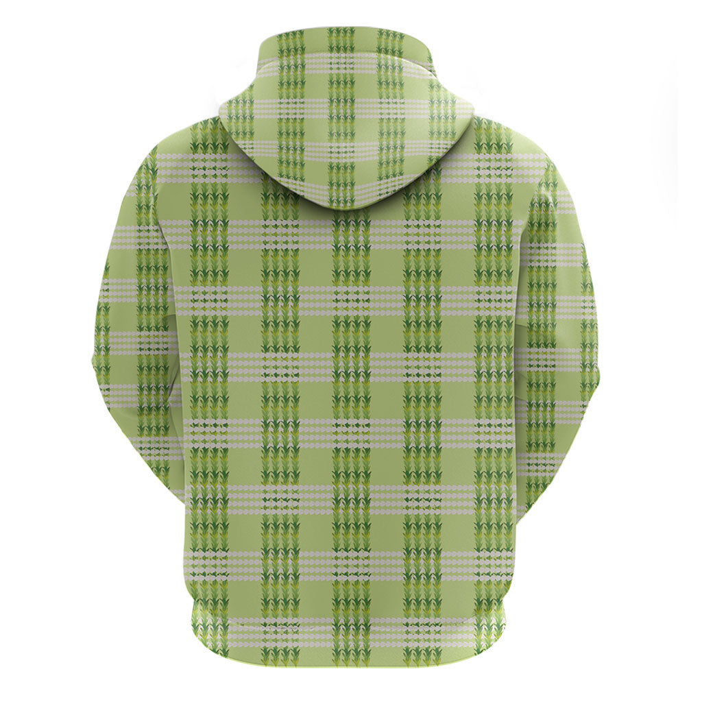 Aloha Hawaii Pakalana Pikake Lei Zip Hoodie Palaka Inspired Hawaiian-plaid Pastel Green
