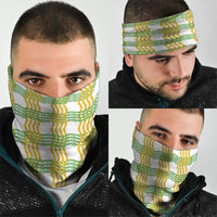 Aloha Hawaii Ilima Maile Lei Neck Gaiter Palaka Inspired Hawaiian-plaid White