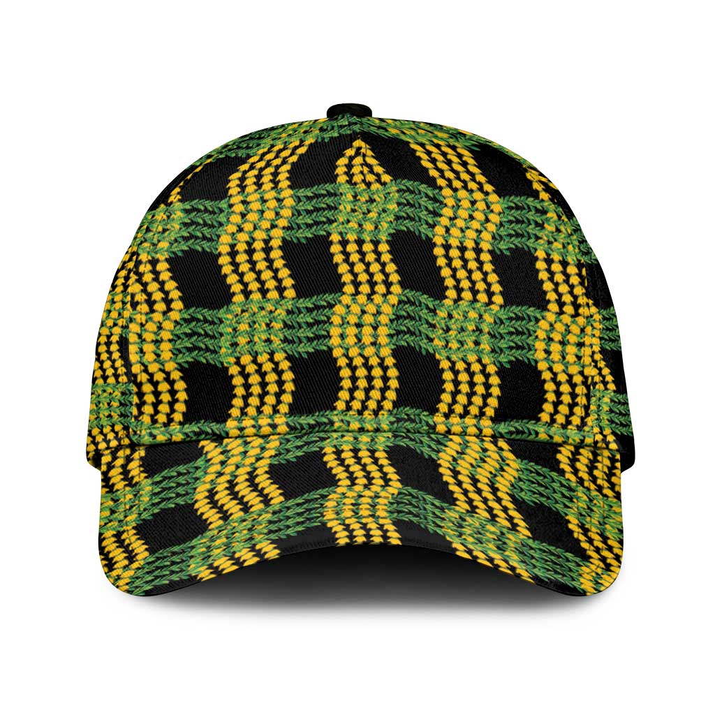 Aloha Hawaii Ilima Maile Lei Classic Cap Palaka Inspired Hawaiian-plaid Black LT14 Universal Fit Black - Polynesian Pride
