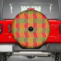 Aloha Hawaii Ilima Maile Lei Spare Tire Cover Palaka Inspired Hawaiian-plaid Red