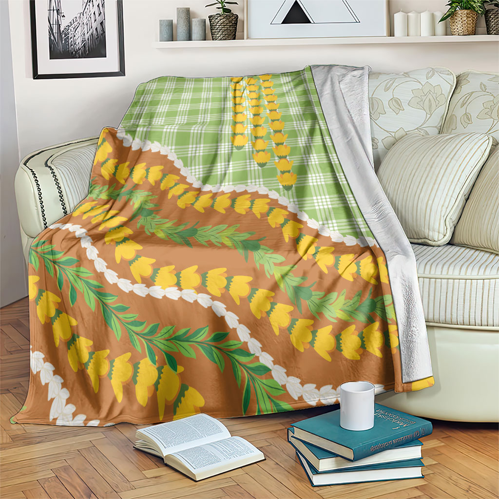 Hawaii Leis Palaka Motifs Blanket Pikake Pakalana Maile Ilima Kakau Style LT14 Multicolor - Polynesian Pride