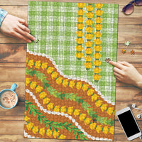 Hawaii Leis Palaka Motifs Puzzle Pikake Pakalana Maile Ilima Kakau Style