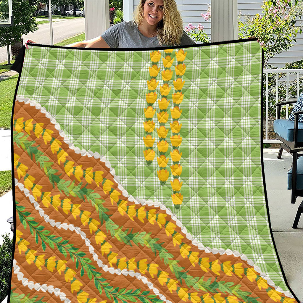 Hawaii Leis Palaka Motifs Quilt Pikake Pakalana Maile Ilima Kakau Style LT14 Multicolor - Polynesian Pride