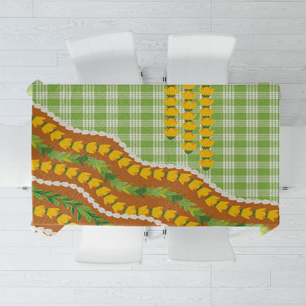 Hawaii Leis Palaka Motifs Tablecloth Pikake Pakalana Maile Ilima Kakau Style LT14 Multicolor - Polynesian Pride