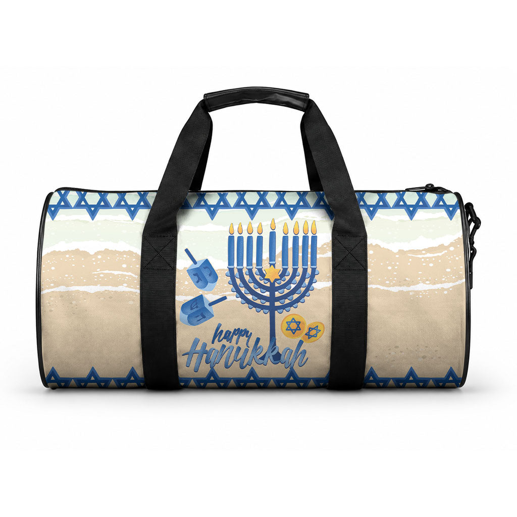 Chanukah Jewish Hawaii Duffle Bag Festival of Lights Hanukkah Menorah Tropical Flowers LT14 One size Blue - Polynesian Pride