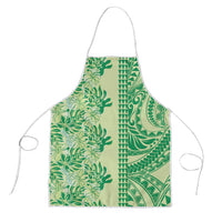 Lime Green Hibiscus Monstera Seamless Kakau Hawaii Apron LT14 Lime Green - Polynesian Pride