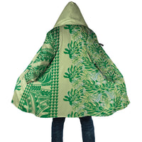 Lime Green Hibiscus Monstera Seamless Kakau Hawaii Cloak LT14 Unisex Lime Green - Polynesian Pride
