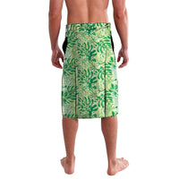 Lime Green Hibiscus Monstera Seamless Kakau Hawaii Lavalava LT14 - Polynesian Pride
