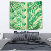 Lime Green Hibiscus Monstera Seamless Kakau Hawaii Tapestry LT14 - Polynesian Pride