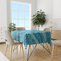 Cyan Hibiscus Monstera Seamless Kakau Hawaii Tablecloth LT14 - Polynesian Pride