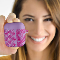 Purple Hibiscus Monstera Seamless Kakau Hawaii AirPods Case LT14 - Polynesian Pride