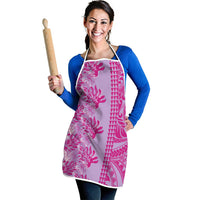 Purple Hibiscus Monstera Seamless Kakau Hawaii Apron