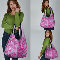 Purple Hibiscus Monstera Seamless Kakau Hawaii Grocery Bag LT14 - Polynesian Pride