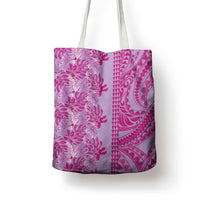 Purple Hibiscus Monstera Seamless Kakau Hawaii Tote Bag LT14 - Polynesian Pride
