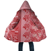 Red Hibiscus Monstera Seamless Kakau Hawaii Cloak LT14 Unisex Red - Polynesian Pride
